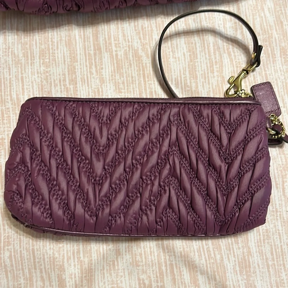 Coach 70th Anniversary Edition Purple Pleated set Madison Sophia. RARE